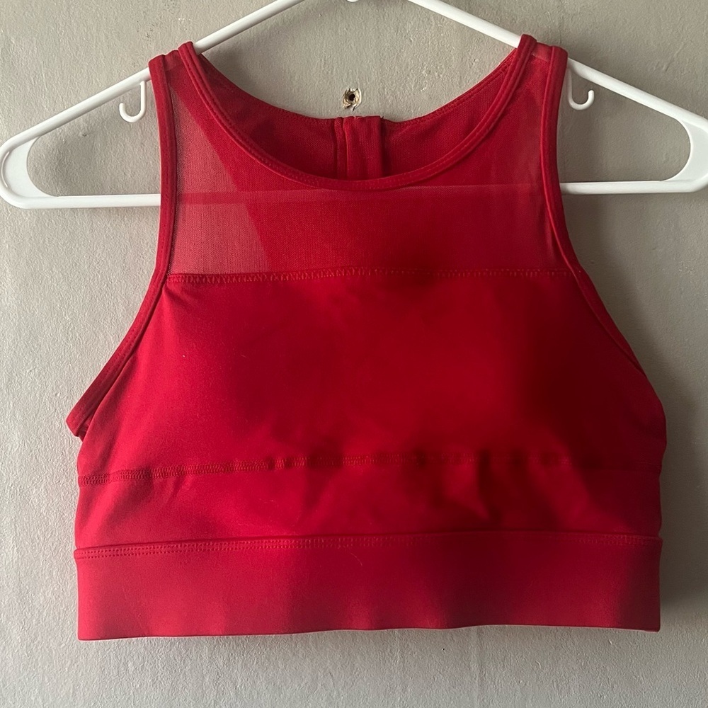 Zyia Active Red One More Rep All Star Sports Bra Size Medium